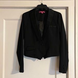 Walter Baker cropped tuxedo jacket